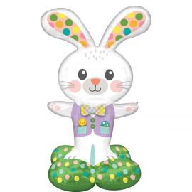29 INCH X 46 INCH SPOTTED EASTER BUNNY AIRLOONZ 43 026635437721