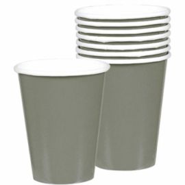 PAPER CUPS 266 ML 8 CT SILVER
