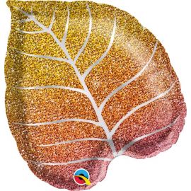 21 INCH FALL GLITTER GRAPHIC OMBRE LEAF 19957 