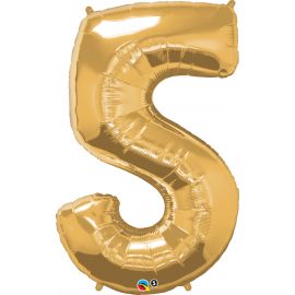 34 INCH GOLD NUMBER 5 BALLOON