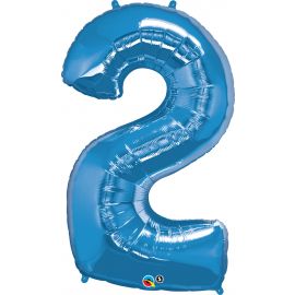 34 INCH BLUE NUMBER 2 BALLOON