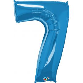 34 INCH BLUE NUMBER 7 BALLOON