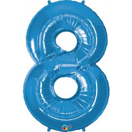 34 INCH BLUE NUMBER 8 BALLOON