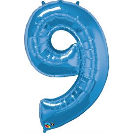 34 INCH BLUE NUMBER 9 BALLOON