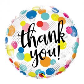 18 INCH THANK YOU COLOURFUL DOTS