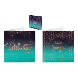 BOX CARDS CELEBRATE & SPARKLE PK OF 12