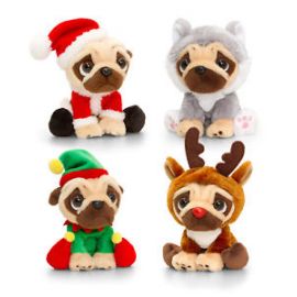 20CM PUGSLEY WITH CHRISTMAS OUTFITS