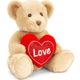 SV2132 30CM BROWN CHESTER BEAR WITH HEART