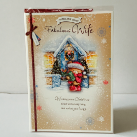 CHRISTMAS CARDS FABULOUS WIFE CODE M 