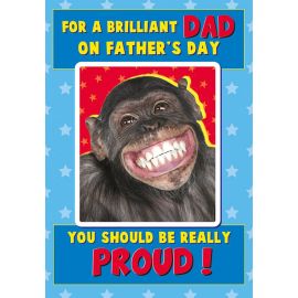 FATHERS DAY DAD SMILING CHIMP