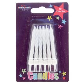 WHITE CANDLES 12 PIECES