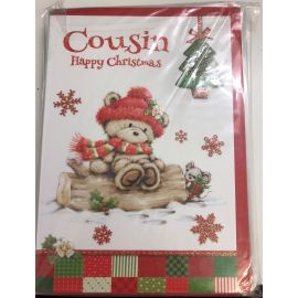 CHRISTMAS CARD CUTE COUSIN 