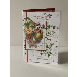 CHRISTMAS CARD TRADITIONAL SISTER CODE 75 