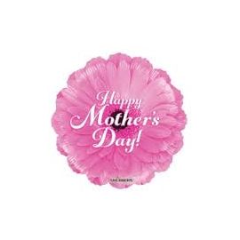 HAPPY MOTHERS DAY PINK FLOWER BALLOON