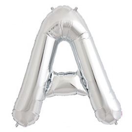 34 INCH SILVER LETTER A BALLOON