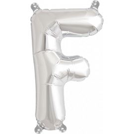 34 INCH SILVER LETTER F BALLOON