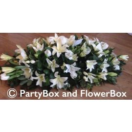 COFFIN SPRAY WITH LILLIES