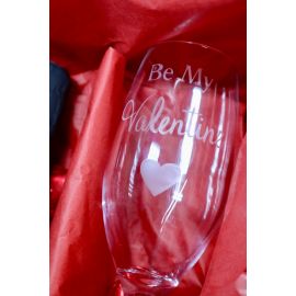 BE MY VALENTINE ETCHED GLASS